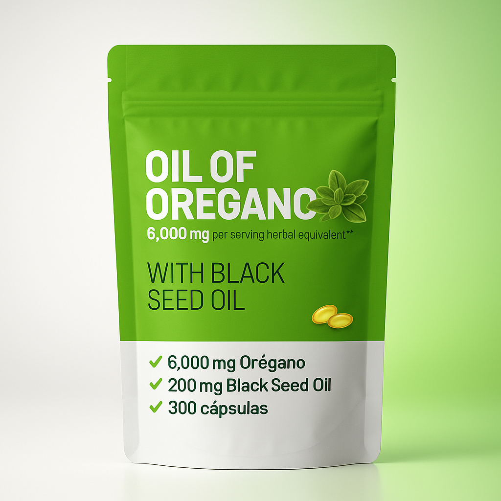 Aceite de orégano 300 cápsulas, Antioxidante natural
